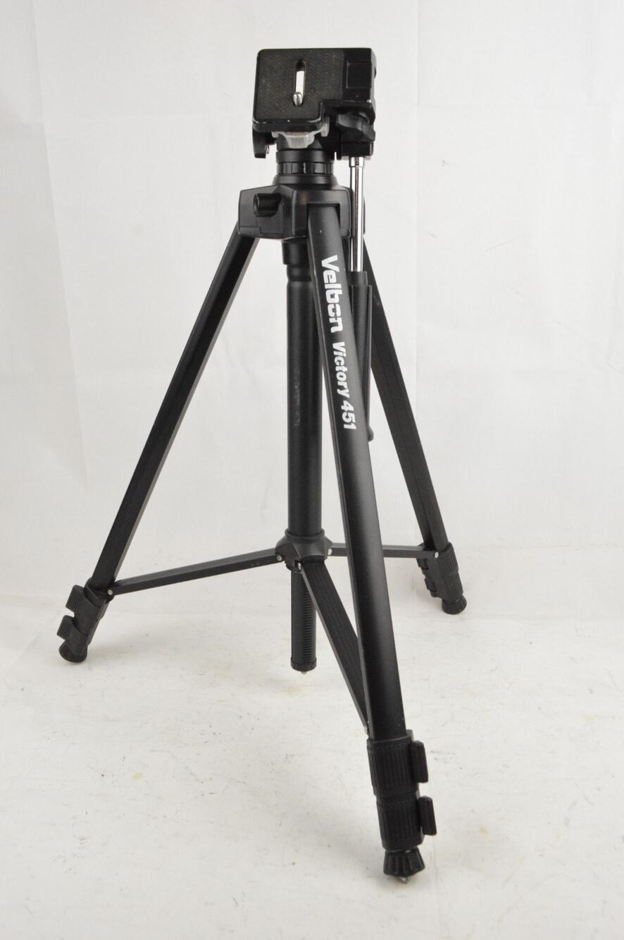 Velbon Victory 451 Camera Tripod Pan Tilt Head Adjustable Aluminum Black